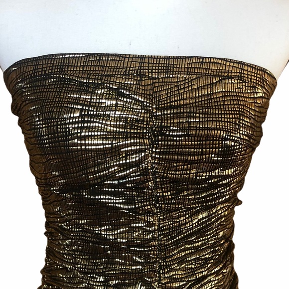 Kala Gold lame’ tube top size small - Picture 3 of 7
